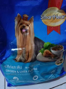 Product Review of SmartHeart Makanan Anjing Kering Dry Dog Food Small Breed Chicken & Liver Flavor 1.3 Kg from Tokopedia customer review 1