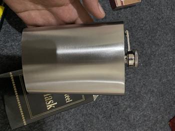 Product Review of botol pipih stainless steel hip flask memo bottle anti karat 304 from Tokopedia customer review 1