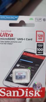Product Review of Micro SD 128GB Sandisk Ultra 100Mb/s MicroSDXC UHS-I - Garansi Resmi from Tokopedia customer review 0