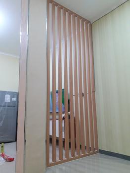 Product Review of Partisi Hollow PVC 3 METER Kisi Kisi Sekat Ruangan Indoor Motif Kayu from Tokopedia customer review 0