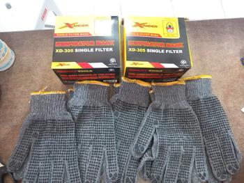 Product Review of Safety Gloves Sarung Tangan Kain Bintik Proyek Tukang Karet Kerja from Tokopedia customer review 1