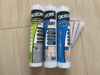 Product Review of SILICONE SEALANT DEXTONE SANITARY ANTI JAMUR (ACETIC) / LEM SEALANT KHUSUS AREA BASAH from Tokopedia customer review 0