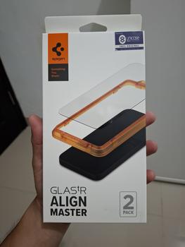 Product Review of Tempered Glass for Samsung Galaxy A55 Spigen GlastR Alignmaster Clear Tray from Tokopedia customer review 1