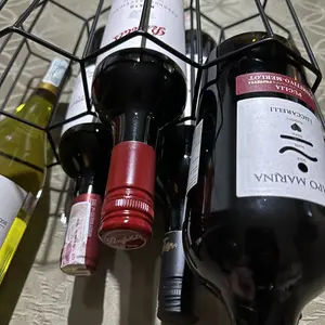 Tempat Wine Rak Botol Stainless gold rose gold