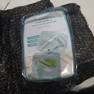 MIISOO Talenan Pisau Set 3 In 1 Pengupas Pemotong Buah Sayur Dapur Serbaguna Knife Peeler Fruit Kitchenware