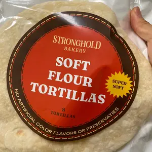 Low calorie White Flour Tortilla kulit kebab / Salad wrap 20 cm Stronghold bakery