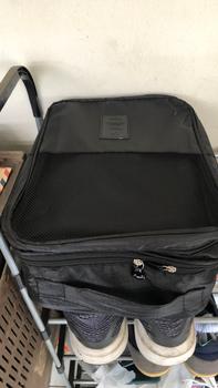 Product Review of Tas Sepatu 3 Layer Travel Organizer Shoes Bag Traveling Nylon Mesh Portable from Tokopedia customer review 0
