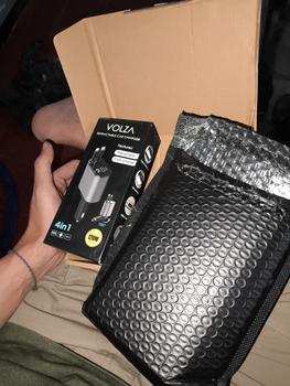 Product Review of Volza Retractable Charger (4in1) Kabel Fast Charging Cable Adaptor Aluminium Panjang iphone from Tokopedia customer review 1