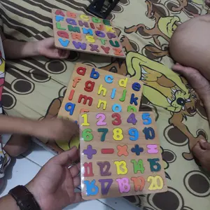 Dovana Puzzle Kayu Huruf Angka Mainan Edukasi Anak Puzzle ABC Wooden 3D Puzzle Letters Numbers Pendidikan Games Toys