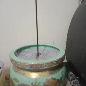 hiolo / hio lo / Tempat Hio Dupa - Hijau - Naga - keramik - 6 inch (g)