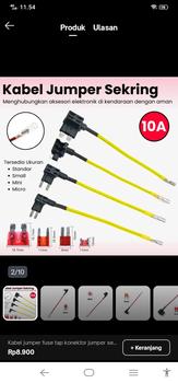 Product Review of Kabel jumper fuse tap konektor jumper sekring tancap standar small mini micro fuse blade Kotak from Tokopedia customer review 0
