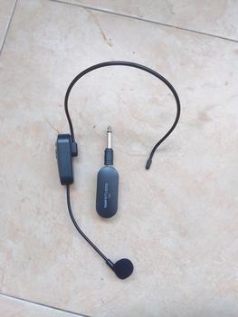 Product Review of Mic Wireless 2.4G Microphone Bando Call Center Rechargeable from Tokopedia customer review 0