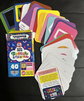 Product Review of Flash Card Kartu Seru BENTUK & WARNA (wipe-clean bisa tulis hapus) (Bhs Indonesia, Inggris & Arab) from Tokopedia customer review 0