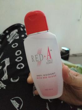 Product Review of Red-A Face Tonic Anti Oxidant with VIT E, Extract Red Algae & Averrhoa - 125ml from Tokopedia customer review 1
