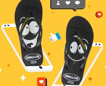 Product Review of Swallow Sandal Jepit Emoji - Sendal Karet Dewasa Wanita Pria Anti Selip from Tokopedia customer review 0