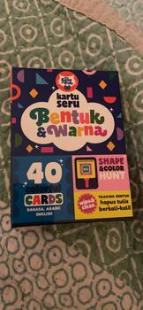 Product Review of Flash Card Kartu Seru BENTUK & WARNA (wipe-clean bisa tulis hapus) (Bhs Indonesia, Inggris & Arab) from Tokopedia customer review 3