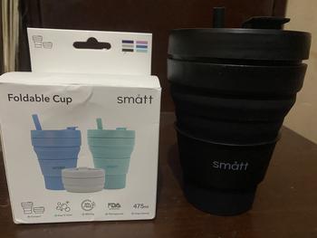 Product Review of Smatt Foldable Cup - Gelas Kopi Portable Gelas Lipat Silikon Silicone from Tokopedia customer review 1