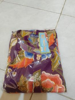 Product Review of Daster 19 pendek lengan 3/4 kencana ungu original lebel biru from Tokopedia customer review 0