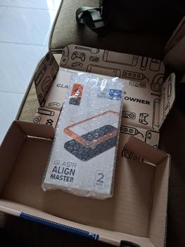 Product Review of Tempered Glass for Samsung Galaxy A55 Spigen GlastR Alignmaster Clear Tray from Tokopedia customer review 2