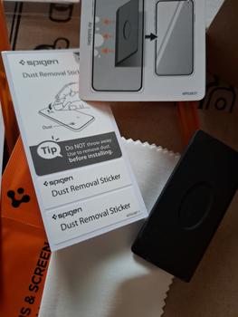 Product Review of Tempered Glass for Samsung Galaxy A55 Spigen GlastR Alignmaster Clear Tray from Tokopedia customer review 3