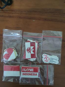 Product Review of Stiker Pipi HUT 79 Bendera Merah Putih / Sticker Kemerdekaan Indonesia / Sticker lomba agustusan from Tokopedia customer review 0
