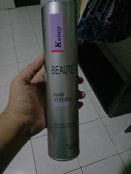 Product Review of KENNY HAIR STYLING SPRAY 450ML from Tokopedia customer review 3