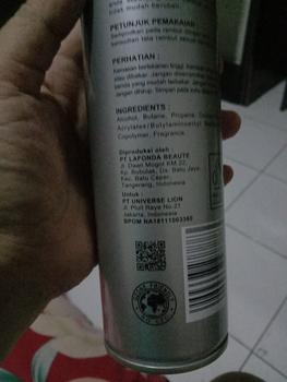 Product Review of KENNY HAIR STYLING SPRAY 450ML from Tokopedia customer review 1