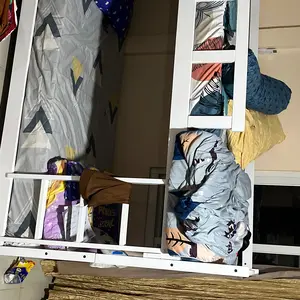 Ranjang Susun Kayu / Ranjang Tingkat Anak/ Tempat Tidur Tingkat Pendek