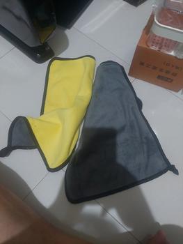 Product Review of Microfiber Kain Lap 30x30 cm Kain Lap Serbaguna 2 Sisi Halus 500 GSM from Tokopedia customer review 0