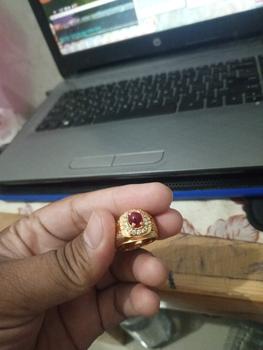 Product Review of CINCIN BATU AKIK MERAH DELIMA SIAM MD BANGKOK ASLI - Kuning, ring 6 from Tokopedia customer review 0
