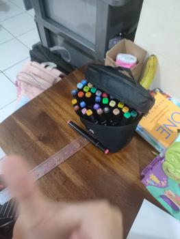 Product Review of Spidol Warna Warni 1 Set Dual Side Fine Art Brush Pen Art Sketch Marker isi 80/60/48/30/24/12 Color from Tokopedia customer review 0