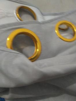 Product Review of Gorden  Curtain jendela Pintu minimalis smokering Gold polos embos coklat tua murah Tali Merah from Tokopedia customer review 1