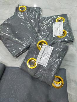 Product Review of Gorden  Curtain jendela Pintu minimalis smokering Gold polos embos coklat tua murah Tali Merah from Tokopedia customer review 2