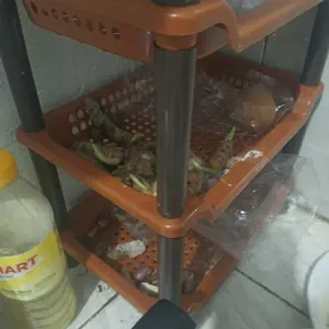 Rak Dapur Rak Bumbu Portable Rak Alat Tulis Rak serbaguna Rak Kamar Mandi Mini Susun 3 Omahqu