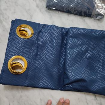 Product Review of Gorden  Curtain jendela Pintu minimalis smokering Gold polos embos coklat tua murah Tali Merah from Tokopedia customer review 1