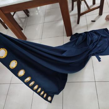 Product Review of Gorden  Curtain jendela Pintu minimalis smokering Gold polos embos coklat tua murah Tali Merah from Tokopedia customer review 2
