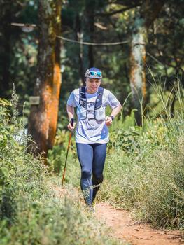 Product Review of Aonijie Foldable Trekking Pole E4201 - Trail Running Hiking GOLD GRAY from Tokopedia customer review 0