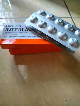 Product Review of Interlac Probiotik + Vit D3 400 IU 3 Strip @10 Tablet - Menjaga Kesehatan Saluran Cerna dan Daya Tahan Tubuh Anak hingga Dewasa from Tokopedia customer review 0