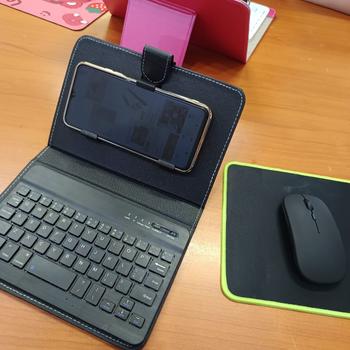Product Review of KEYBOARD BLUETOOTH UNIVERSAL COVER UNTUK HP GADGET ANDROID IOS Hitam Wireless from Tokopedia customer review 1