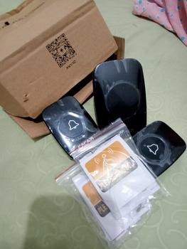 Product Review of Avvic x CACAZI Wireless DoorBell Waterproof 1 Receiver 2 Transmitter Baterai Bel Black Pintu White Kotak from Tokopedia customer review 2