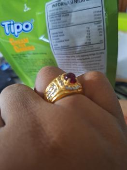 Product Review of CINCIN BATU AKIK MERAH DELIMA SIAM MD BANGKOK ASLI - Kuning, ring 6 from Tokopedia customer review 0