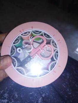 Product Review of COD Set Benang Alat Jahit Kotak Besi Bulat dilengkapi Dengan 12 Warna  Pilihan Set Jarum Gunting Perlengkapan from Tokopedia customer review 2