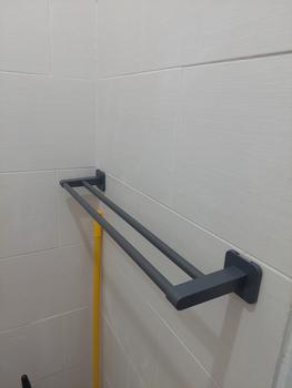 Product Review of Gantungan handuk kamar mandi tanpa bor / Towel rack Kiraiya R006 from Tokopedia customer review 0