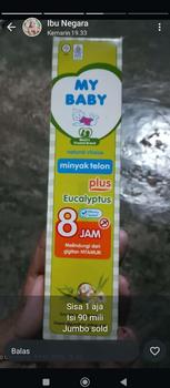 Product Review of My Baby Minyak Telon Plus Eucalyptus 90ml Bayi from Tokopedia customer review 0
