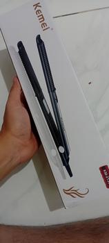 Product Review of Catokan Rambut Kemei 2139 Catokan Rambut 2in1 Ceramic berkualitas Meluruskan Hitam Straightener from Tokopedia customer review 0