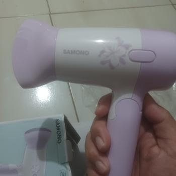 Product Review of Samono Hair Dryer Pengering Rambut Low Watt 300 Watt 2 Kecepatan Angin Bisa Dilipat SW-HD10 from Tokopedia customer review 0