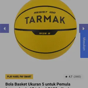 Decathlon KIPSTA New Bola Basket R100 Size 5 Kuning - 8547126