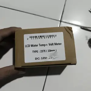 2in1 LCD Digital Pengukur Temperatur Air Voltmeter Tekanan Udara/ 12V 24V 2in1 LCD Car Digital Display Gauge Voltage Pressure Water Temp Meter with Buzzer Alarm M10/ Voltmeter Suhu Motor Mobil