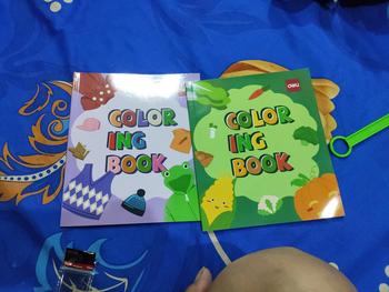 Product Review of DELI Colouring Book Children / Buku Mewarnai Anak Balita Gambar Buah Hewan Kreatifitas Anak from Tokopedia customer review 0