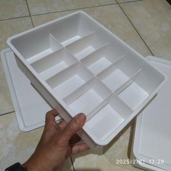 Product Review of Underwear Storage Box Kotak Penyimpanan Pakaian Dalam Kaos Kaki Dengan Tutup Tempat Penyimpanan Pakain Dalam Serbaguna Merah from Tokopedia customer review 1